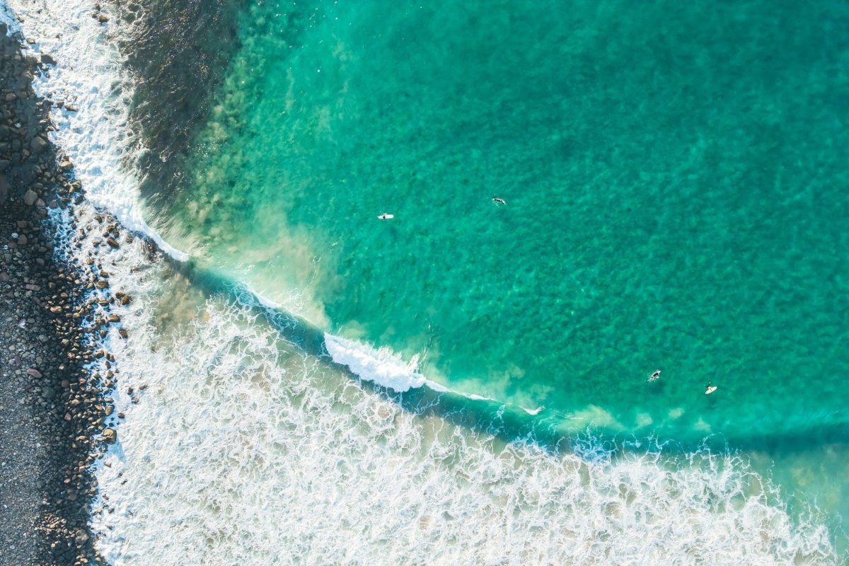 "Aqua Over Basalt" Photography Print - Belinda Doyle - Australian Photographer & Resin Artist