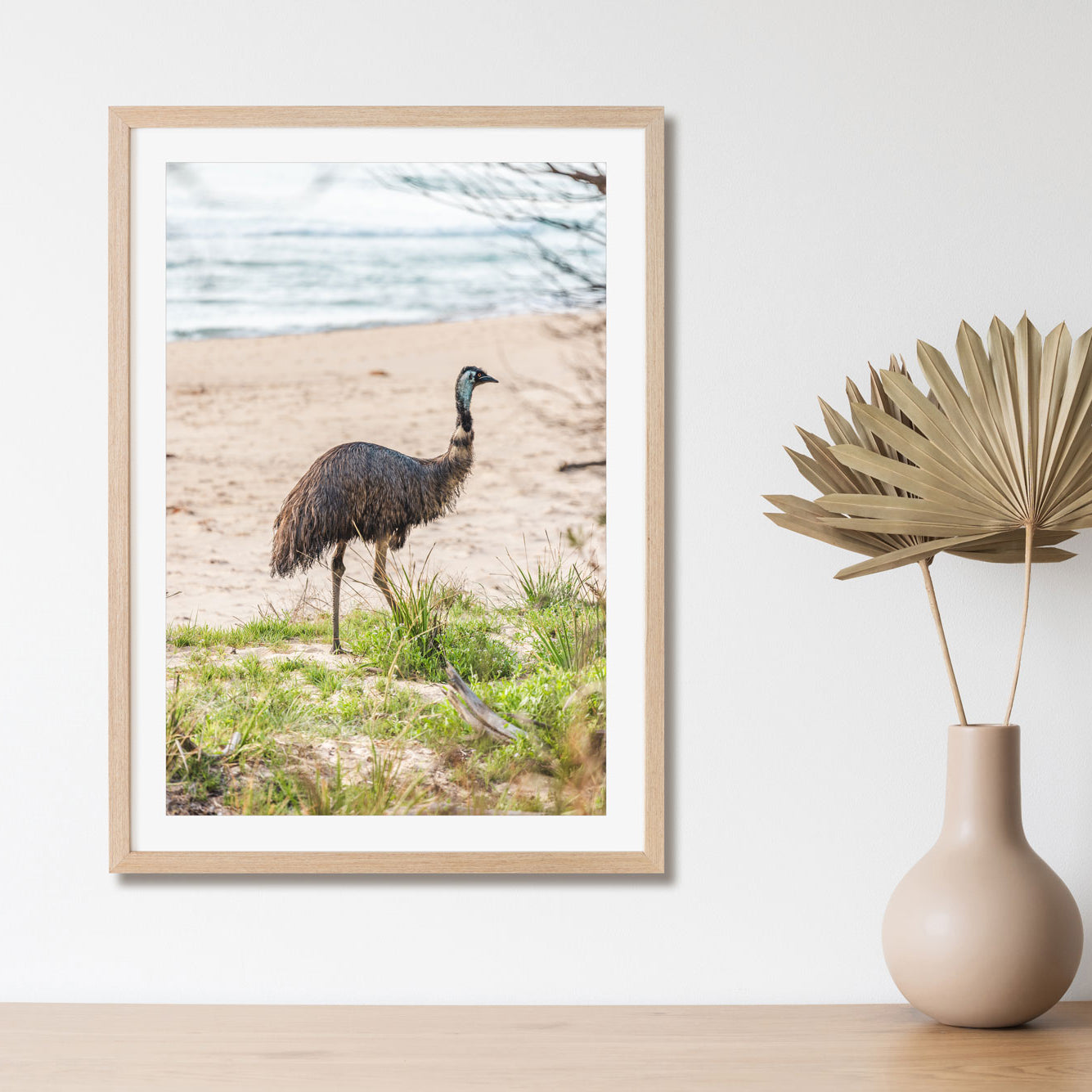 "Beachcomber Emu" Photography Print - Belinda Doyle - Australian Photographer & Resin Artist