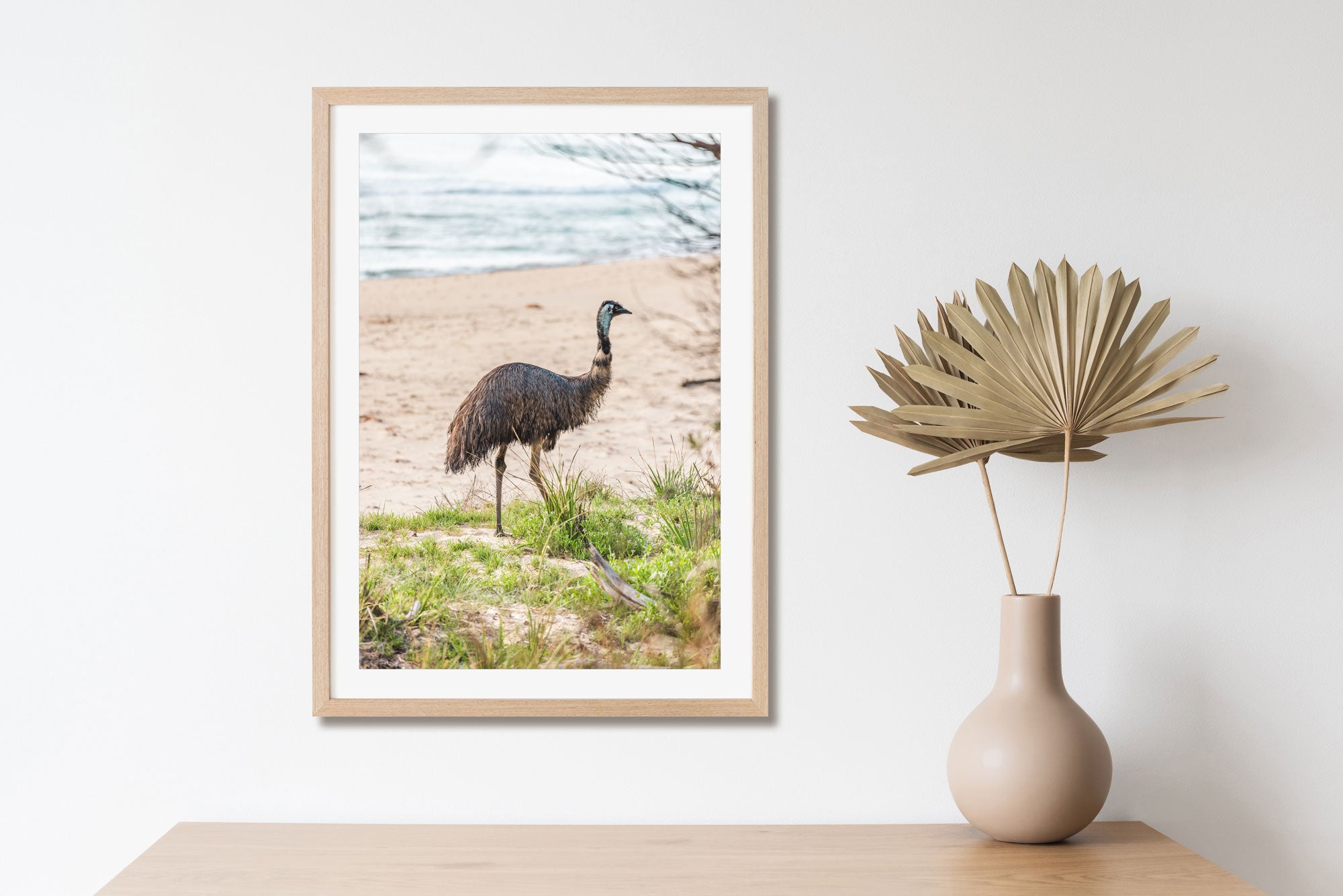 "Beachcomber Emu" Photography Print - Belinda Doyle - Australian Photographer & Resin Artist