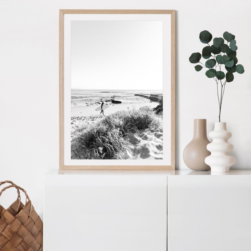 "Bellambi Babe" BW Photography Print - Belinda Doyle - Australian Photographer & Resin Artist
