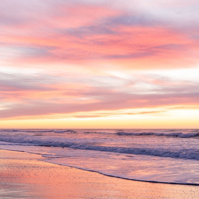 Thirroul "Blush Break" Acrylic Block - Belinda Doyle - Australian Photographer & Resin Artist