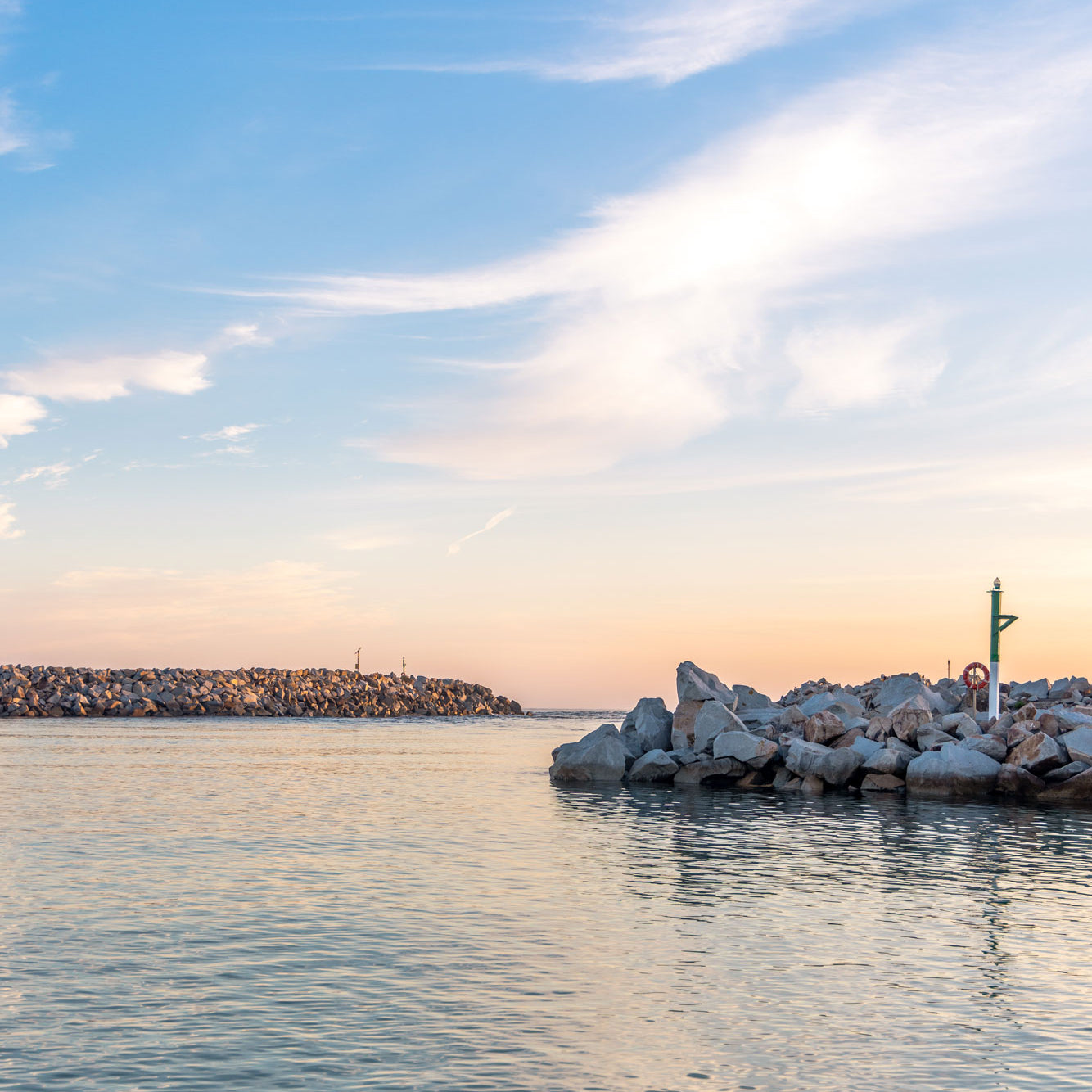 "Blush Over the Breakwall" Photography Print - Belinda Doyle - Australian Photographer & Resin Artist