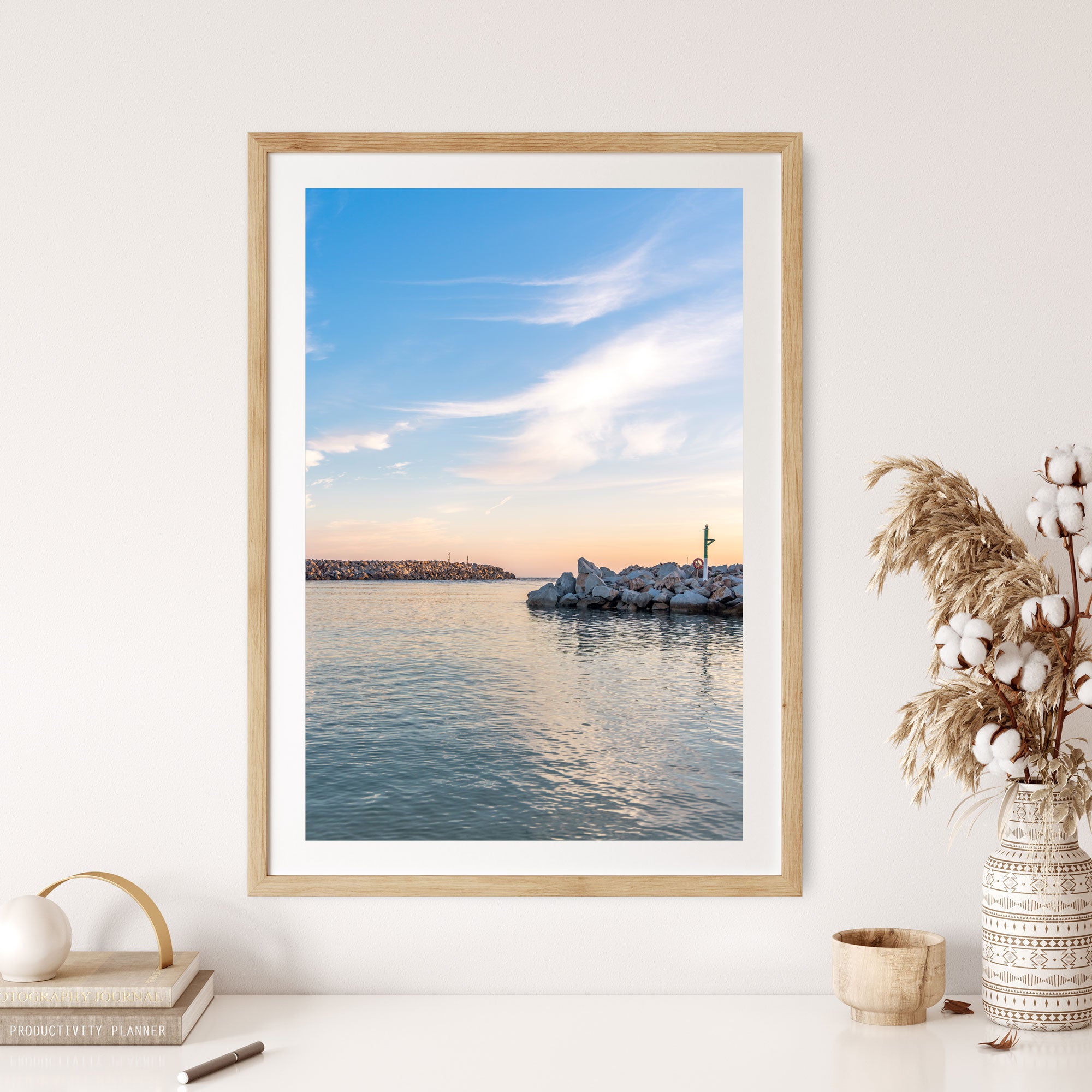 "Blush Over the Breakwall" Photography Print - Belinda Doyle - Australian Photographer & Resin Artist
