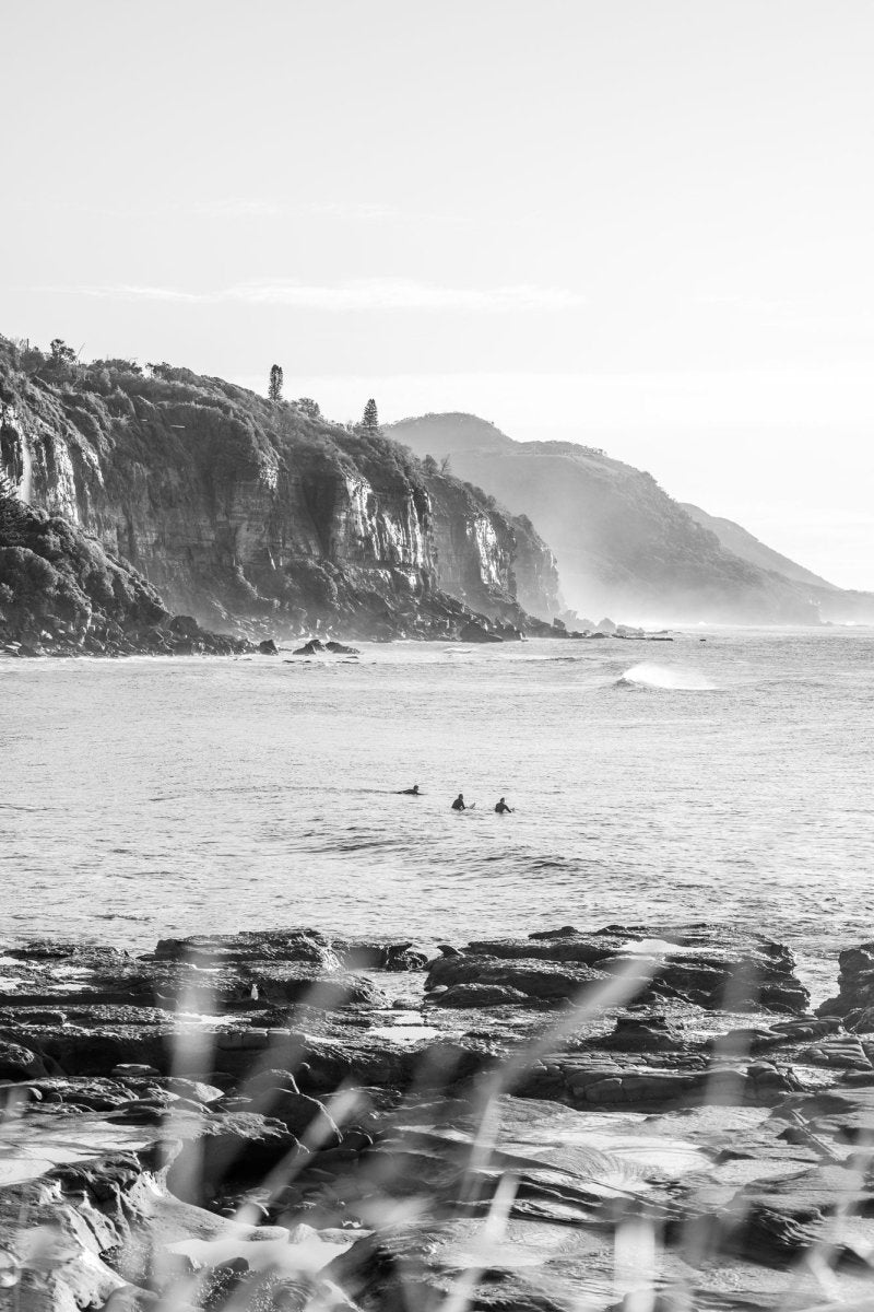 "Cliffside Dawn" BW Photography Print - Belinda Doyle - Australian Photographer & Resin Artist