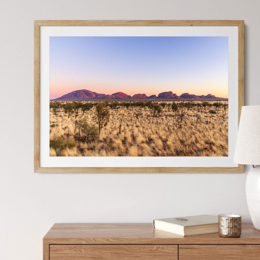 "Desert Glow" Kata Tjuṯa Sunrise Photography Print - Belinda Doyle - Australian Photographer & Resin Artist