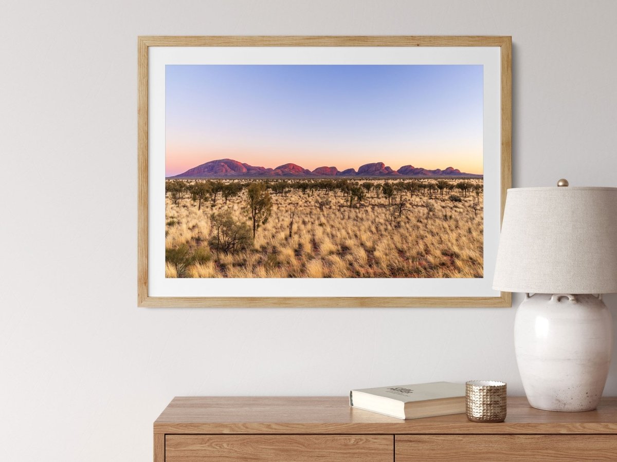 "Desert Glow" Kata Tjuṯa Sunrise Photography Print - Belinda Doyle - Australian Photographer & Resin Artist
