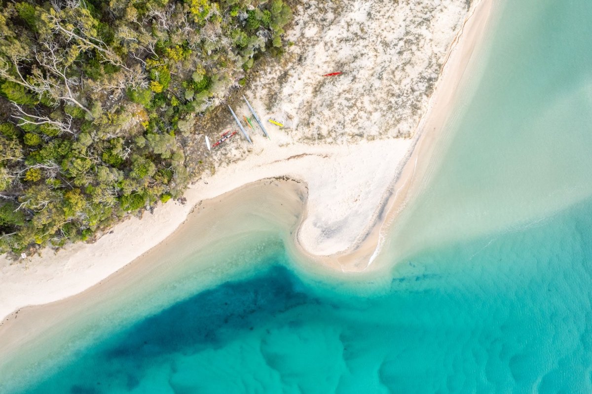 "Kayaks at the Curve" Photography Print - Belinda Doyle - Australian Photographer & Resin Artist