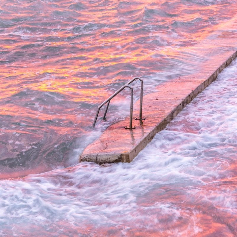 Wollongong "Pink Descent" Acrylic Block - Belinda Doyle - Australian Photographer & Resin Artist