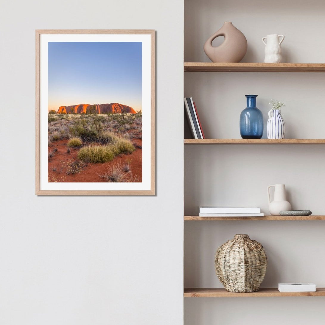 "Sacred Contrast" Uluru Sunrise Photography Print - Belinda Doyle - Australian Photographer & Resin Artist