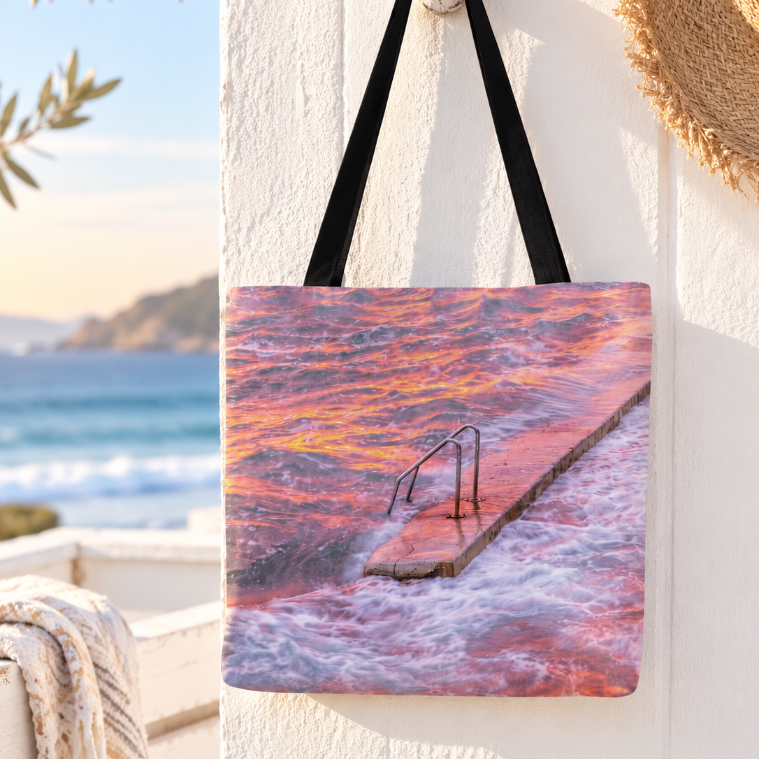 Pink Descent Beach Bag - Wollongong - Belinda Doyle - Australian Photographer & Resin Artist