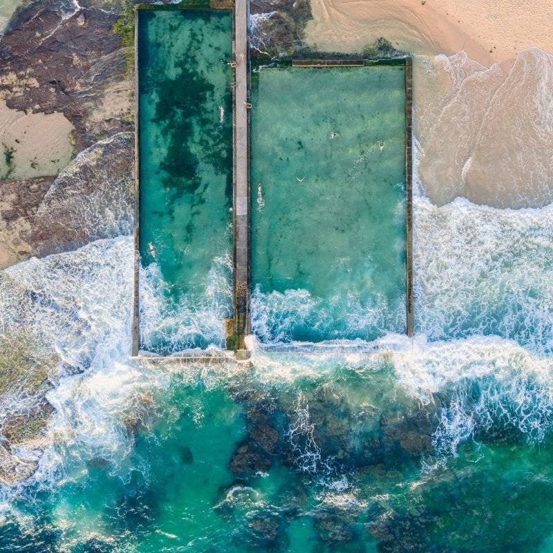 Austinmer "Aqua Austi" Acrylic Block - Belinda Doyle - Australian Photographer & Resin Artist