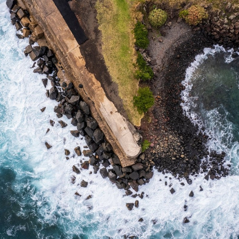 Kiama "Breakwall Drama" Acrylic Block - Belinda Doyle - Australian Photographer & Resin Artist