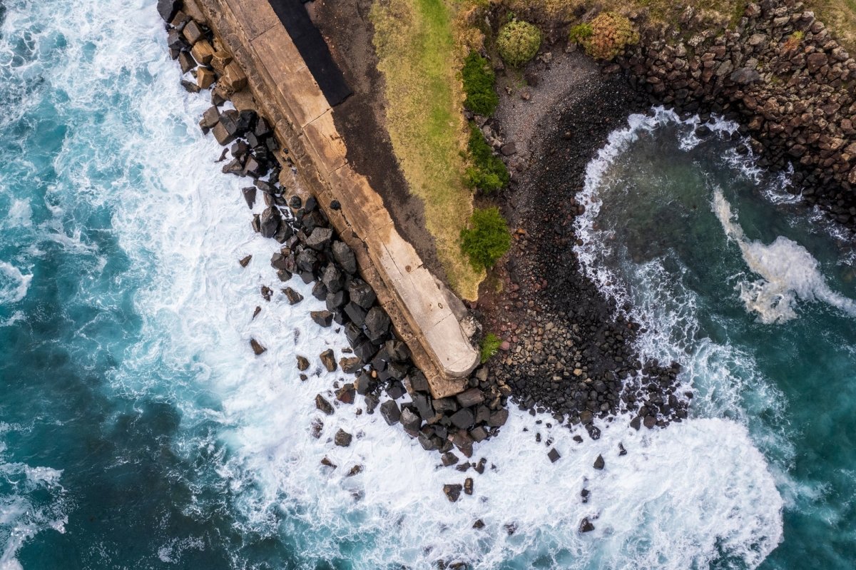 Kiama "Breakwall Drama" Acrylic Block - Belinda Doyle - Australian Photographer & Resin Artist