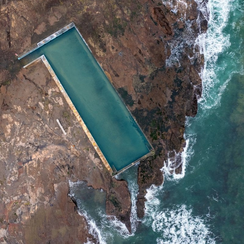 Coledale "Coledale Ocean Pool" (P) Acrylic Block - Belinda Doyle - Australian Photographer & Resin Artist