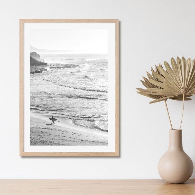 "Coledale Silhouette" BW Photography Print - Belinda Doyle - Australian Photographer & Resin Artist