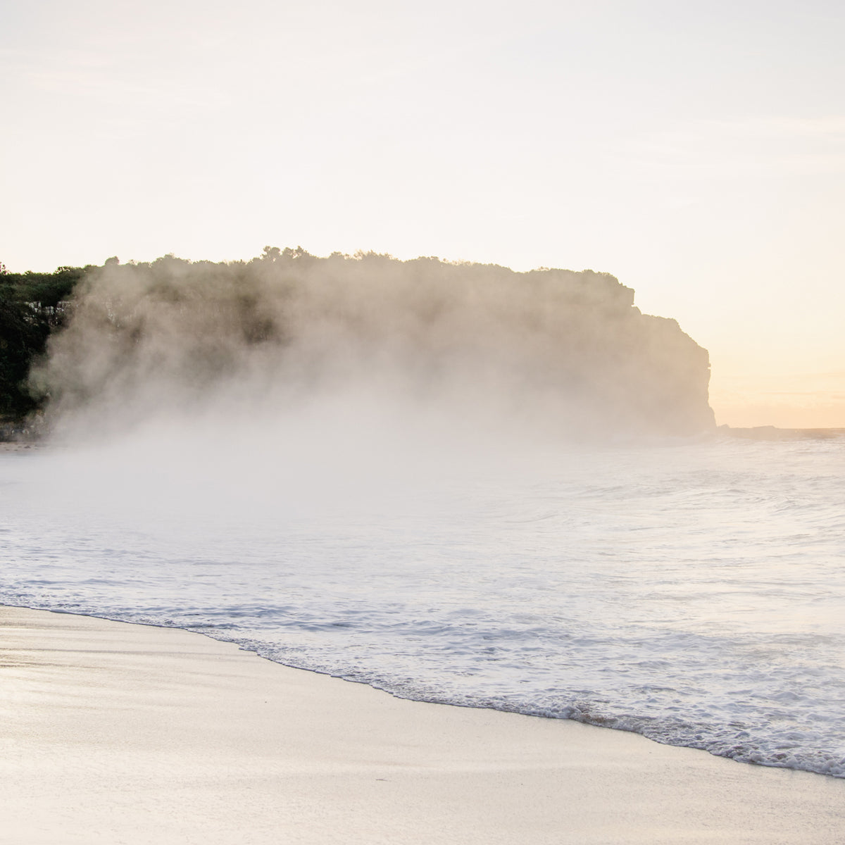 Gerringong "Headland Sea Smoke" Acrylic Block - Belinda Doyle - Australian Photographer & Resin Artist