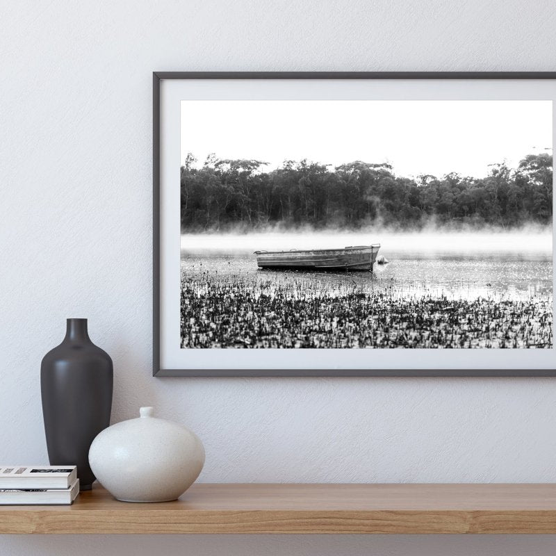 "Misty Morning" BW Photography Print - Belinda Doyle - Australian Photographer & Resin Artist