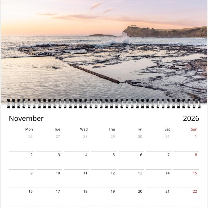 Kiama 2026 Calendar - Belinda Doyle - Australian Photographer & Resin Artist