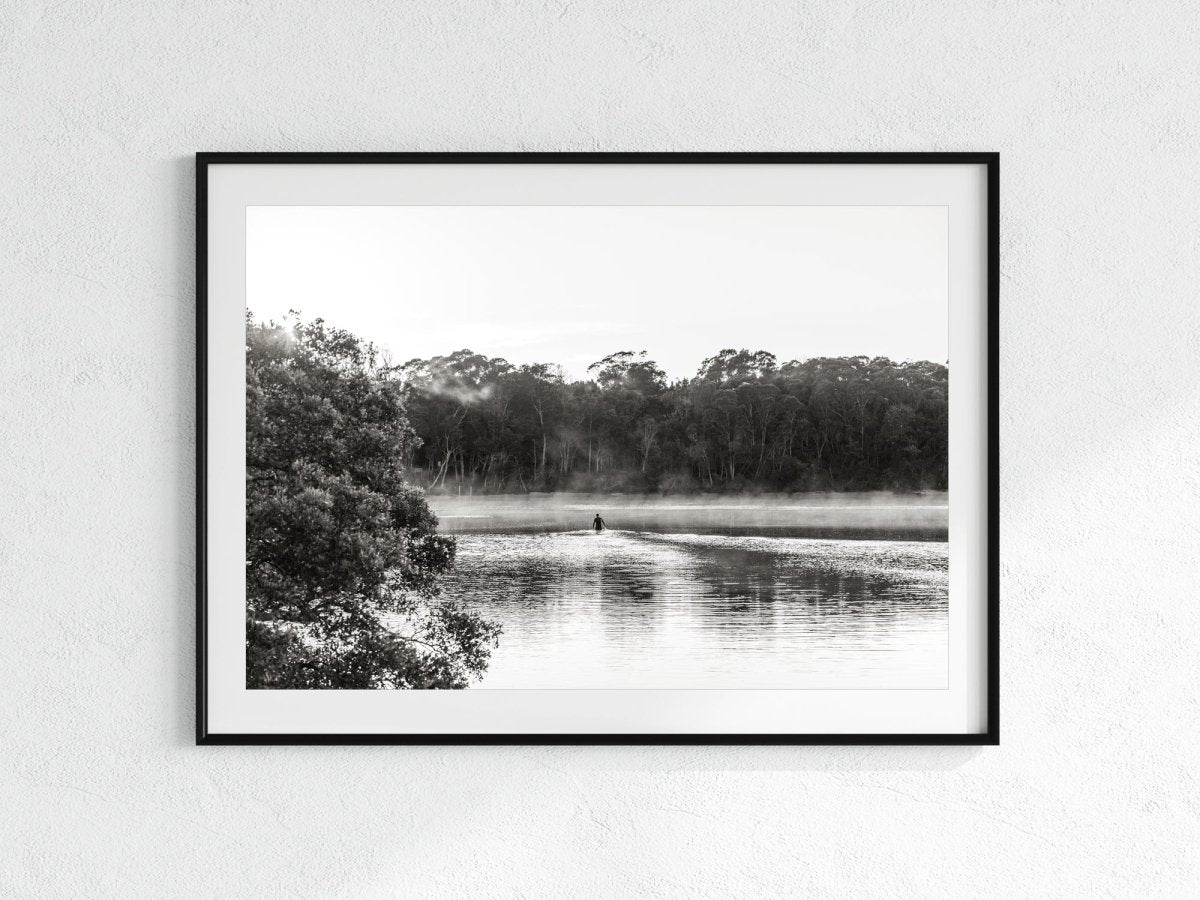 "Mystics River Crossing" BW Photography Print - Belinda Doyle - Australian Photographer & Resin Artist