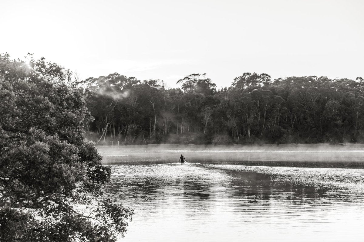 "Mystics River Crossing" BW Photography Print - Belinda Doyle - Australian Photographer & Resin Artist