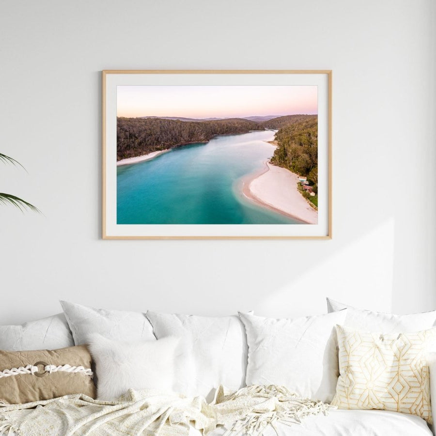 "Pink Whisper, Blue Water" Photography Print - Belinda Doyle - Australian Photographer & Resin Artist