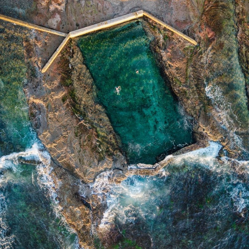 Wollongong "Winter Wollongong Swim" Acrylic Block - Belinda Doyle - Australian Photographer & Resin Artist