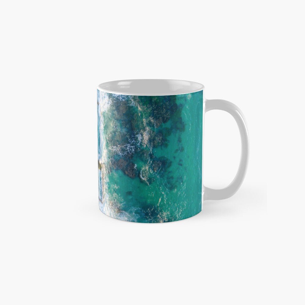 Austinmer - Aqua Austi Textures Ceramic Mug - Belinda Doyle - Australian Photographer & Resin Artist