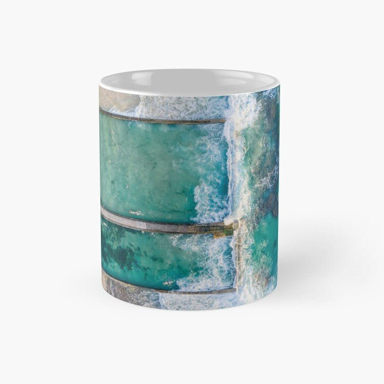 Austinmer - Aqua Austi Textures Ceramic Mug - Belinda Doyle - Australian Photographer & Resin Artist