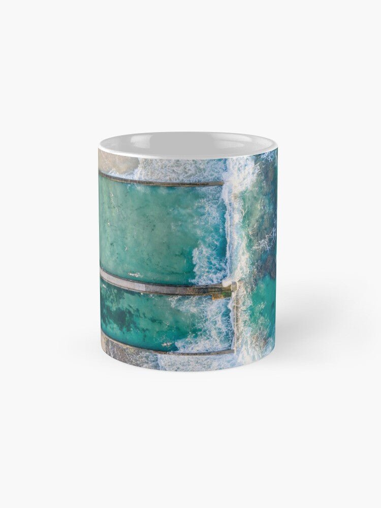 Austinmer - Aqua Austi Textures Ceramic Mug - Belinda Doyle - Australian Photographer & Resin Artist