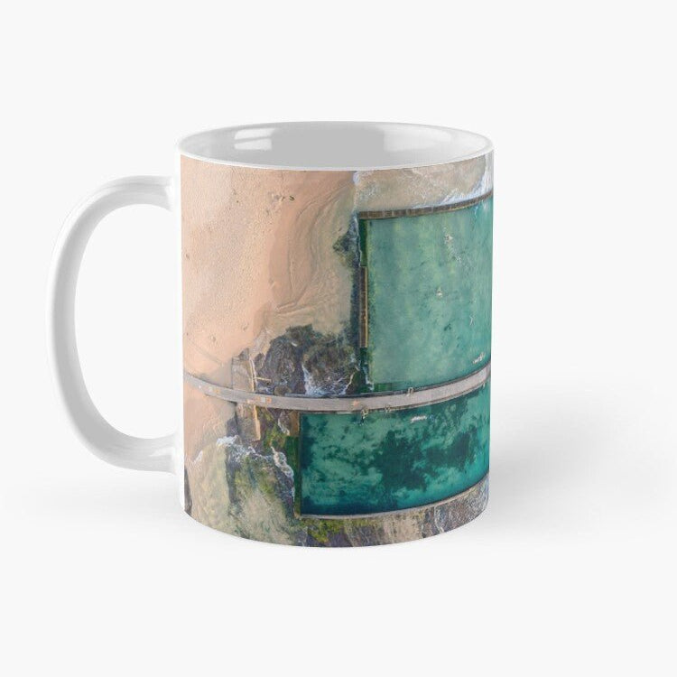 Austinmer - Aqua Austi Textures Ceramic Mug - Belinda Doyle - Australian Photographer & Resin Artist