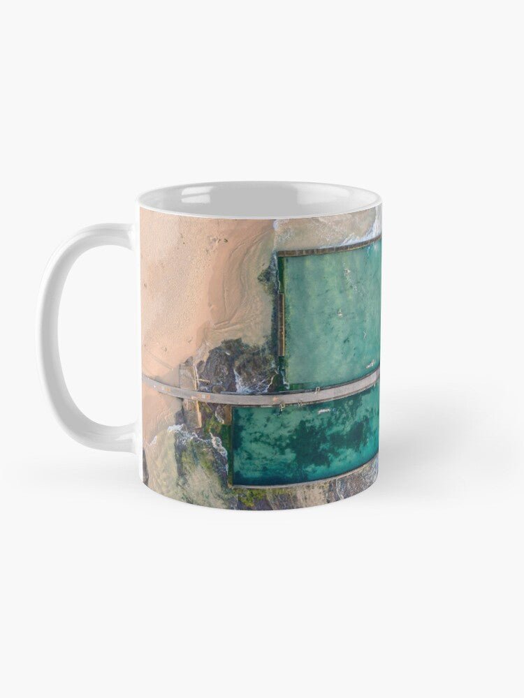Austinmer - Aqua Austi Textures Ceramic Mug - Belinda Doyle - Australian Photographer & Resin Artist