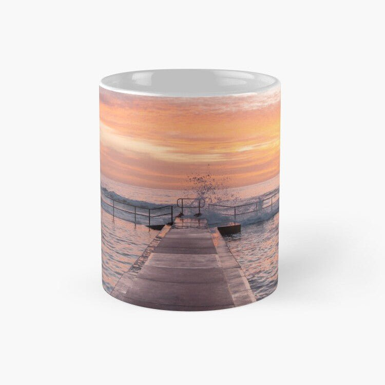 Austinmer - Mornings Leading Line Textures Ceramic Mug - Belinda Doyle - Australian Photographer & Resin Artist
