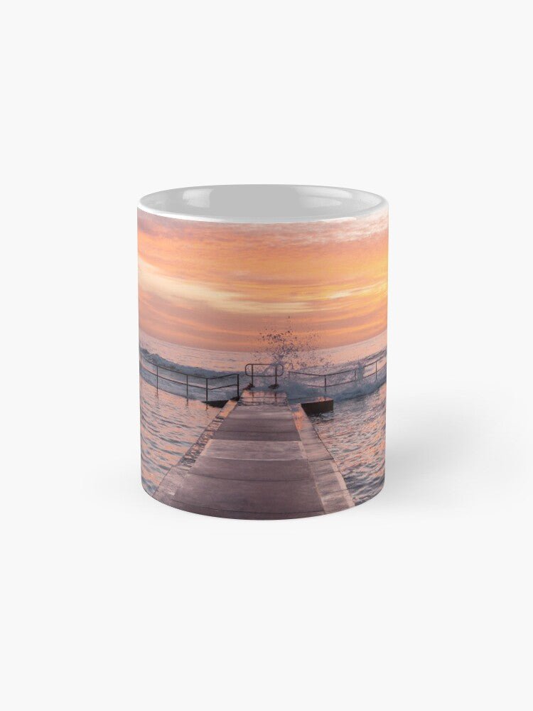 Austinmer - Mornings Leading Line Textures Ceramic Mug - Belinda Doyle - Australian Photographer & Resin Artist