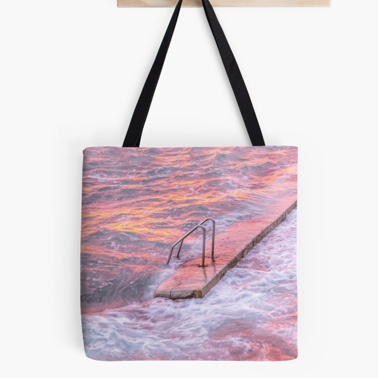 Pink Descent Beach Bag - Wollongong - Belinda Doyle - Australian Photographer & Resin Artist