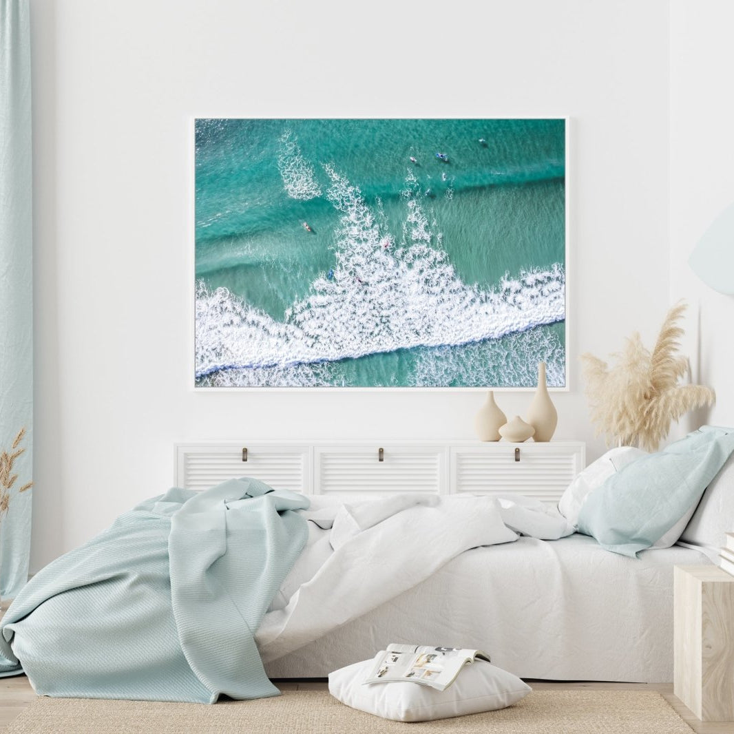 "Cyan Surf" Photography Print - Belinda Doyle - Australian Photographer & Resin Artist