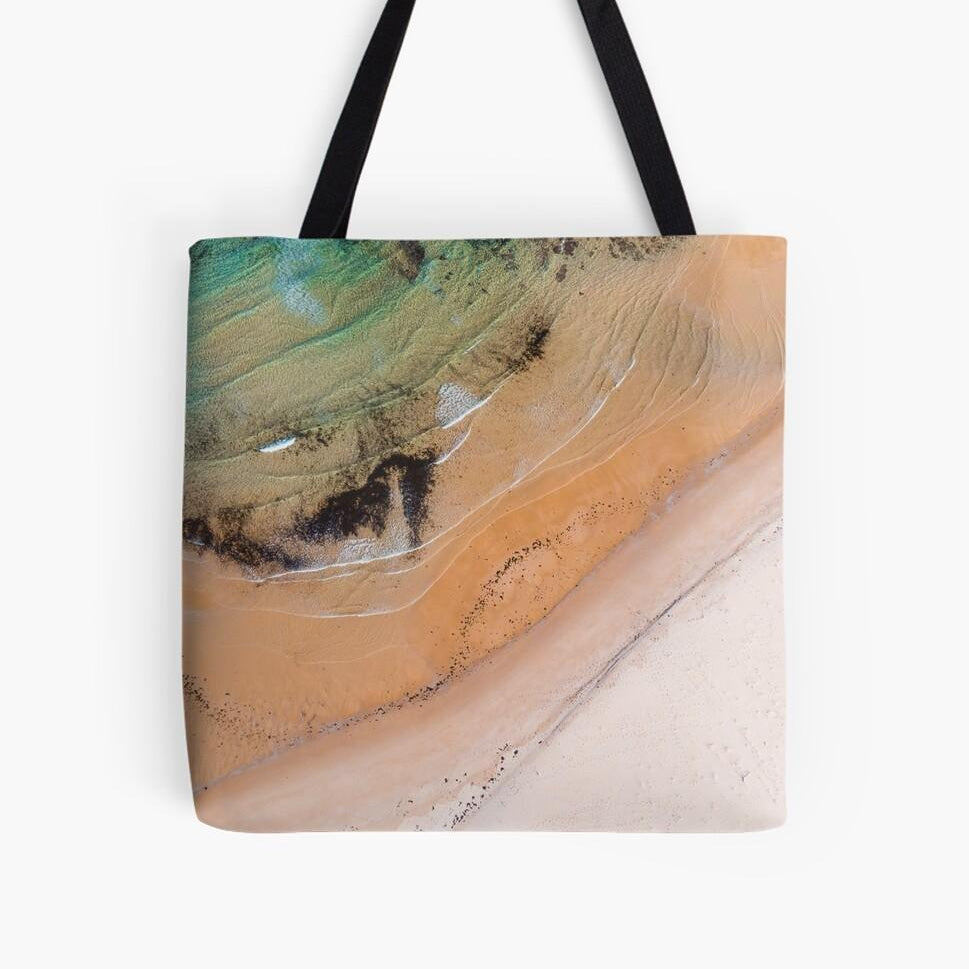 Low Tide Layers (Lake Tabourie) Beach Bag - Belinda Doyle - Resin Artist & South Coast Photographer