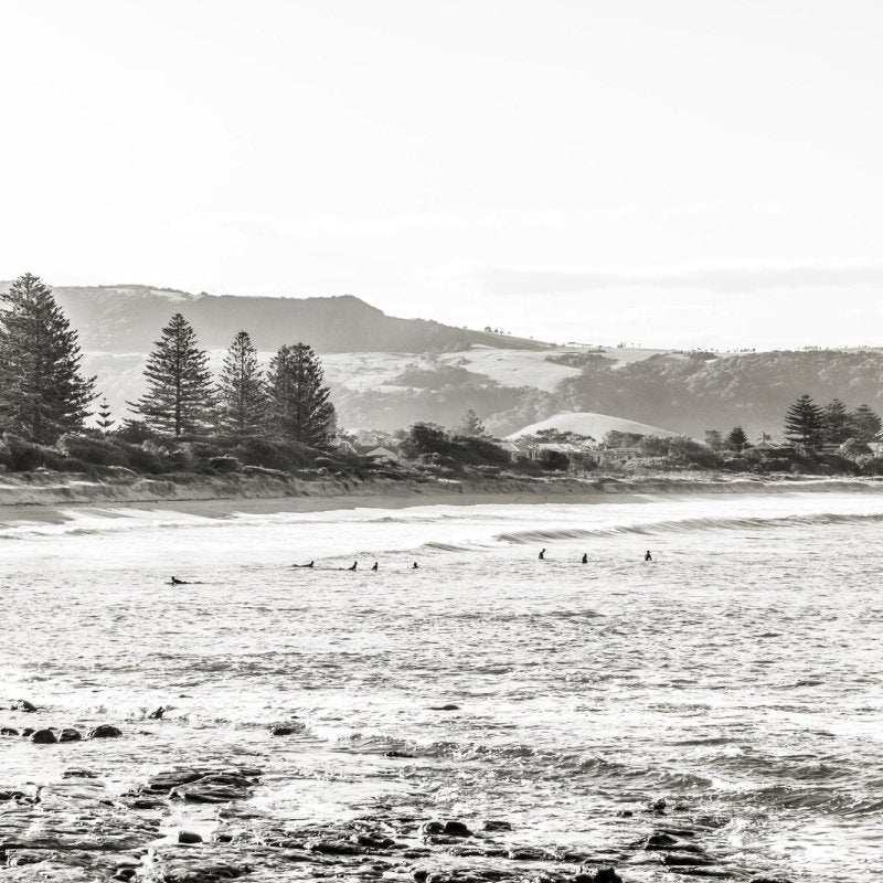 "Norfolk Lineup" BW Photography Print - Belinda Doyle - Australian Photographer & Resin Artist
