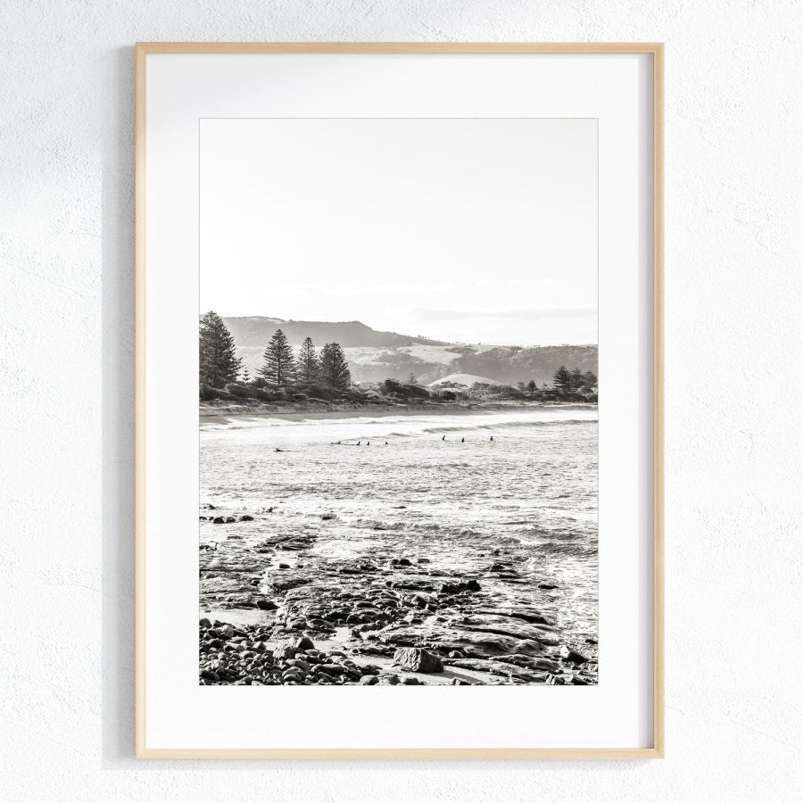"Norfolk Lineup" BW Photography Print - Belinda Doyle - Australian Photographer & Resin Artist
