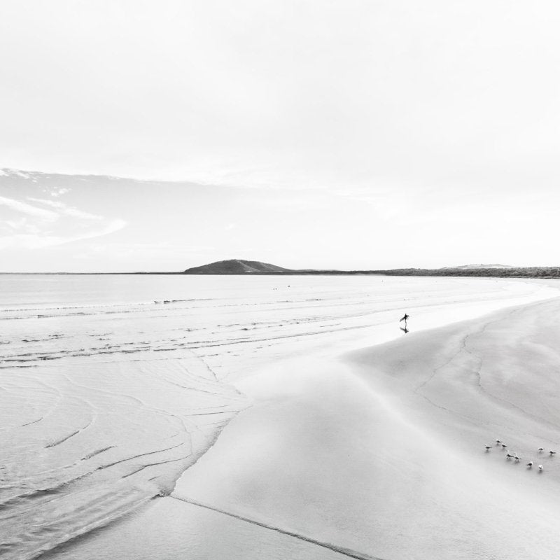 "Smooth Tide" BW Photography Print - Belinda Doyle - Australian Photographer & Resin Artist