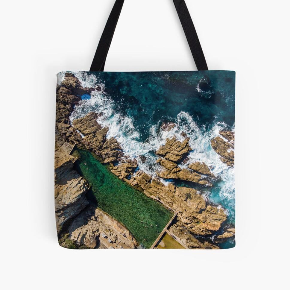 The Blue Pool (Bermagui) Beach Bag - Belinda Doyle - Resin Artist & South Coast Photographer