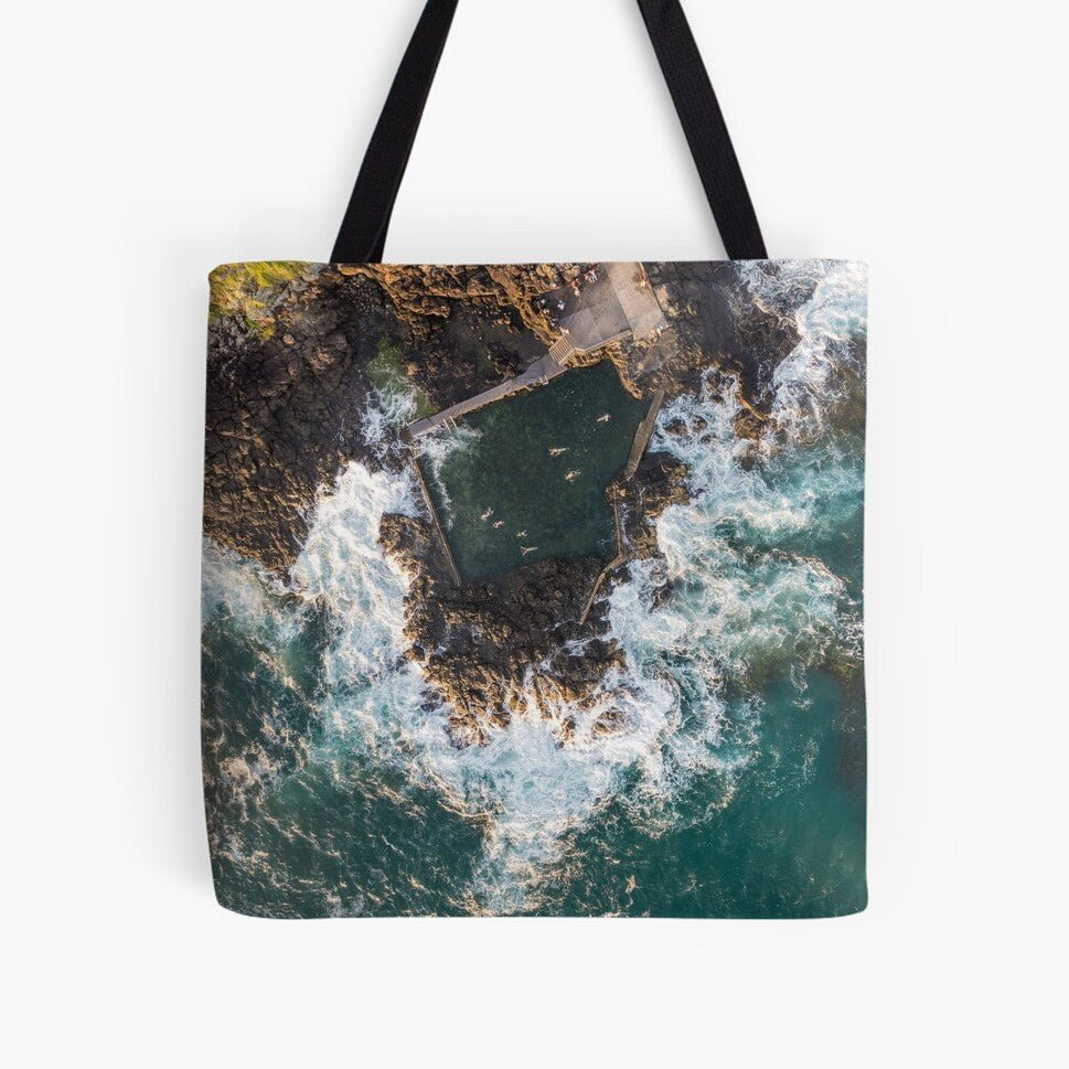 Summer in March (Blowhole Rock Pool Kiama) Beach Bag - Belinda Doyle - Australian Photographer & Resin Artist