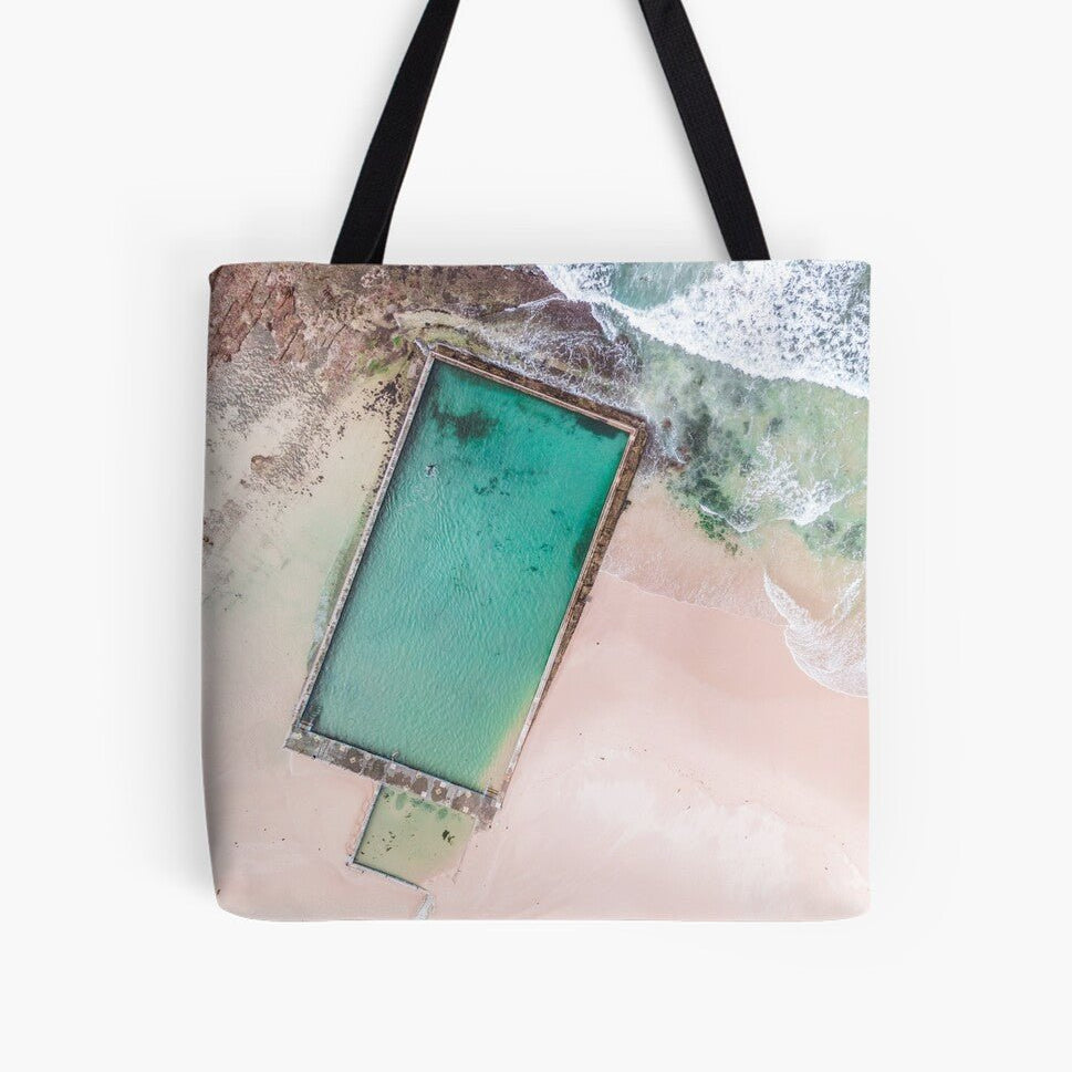 Bulli Pastels (Bulli Rockpool) Beach Bag - Belinda Doyle - Australian Photographer & Resin Artist