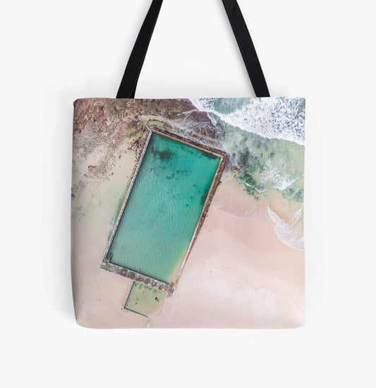 Bulli Pastels (Bulli Rockpool) Beach Bag - Belinda Doyle - Australian Photographer & Resin Artist