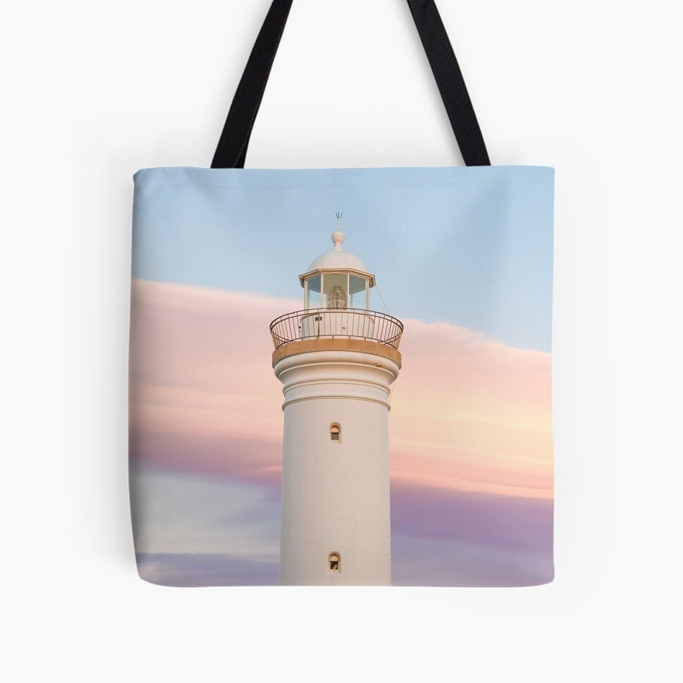 Fairy Floss House (Kiama, Lighthouse) Beach Bag - Belinda Doyle - Australian Photographer & Resin Artist