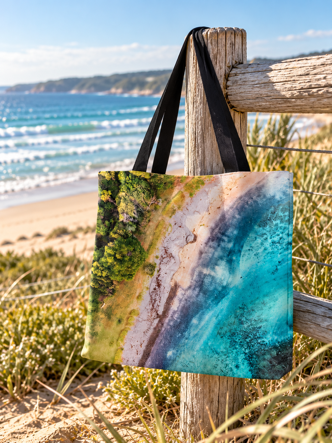 Nature’s Graffiti Beach Bag - Boneyard Kiama - Belinda Doyle - Australian Photographer & Resin Artist