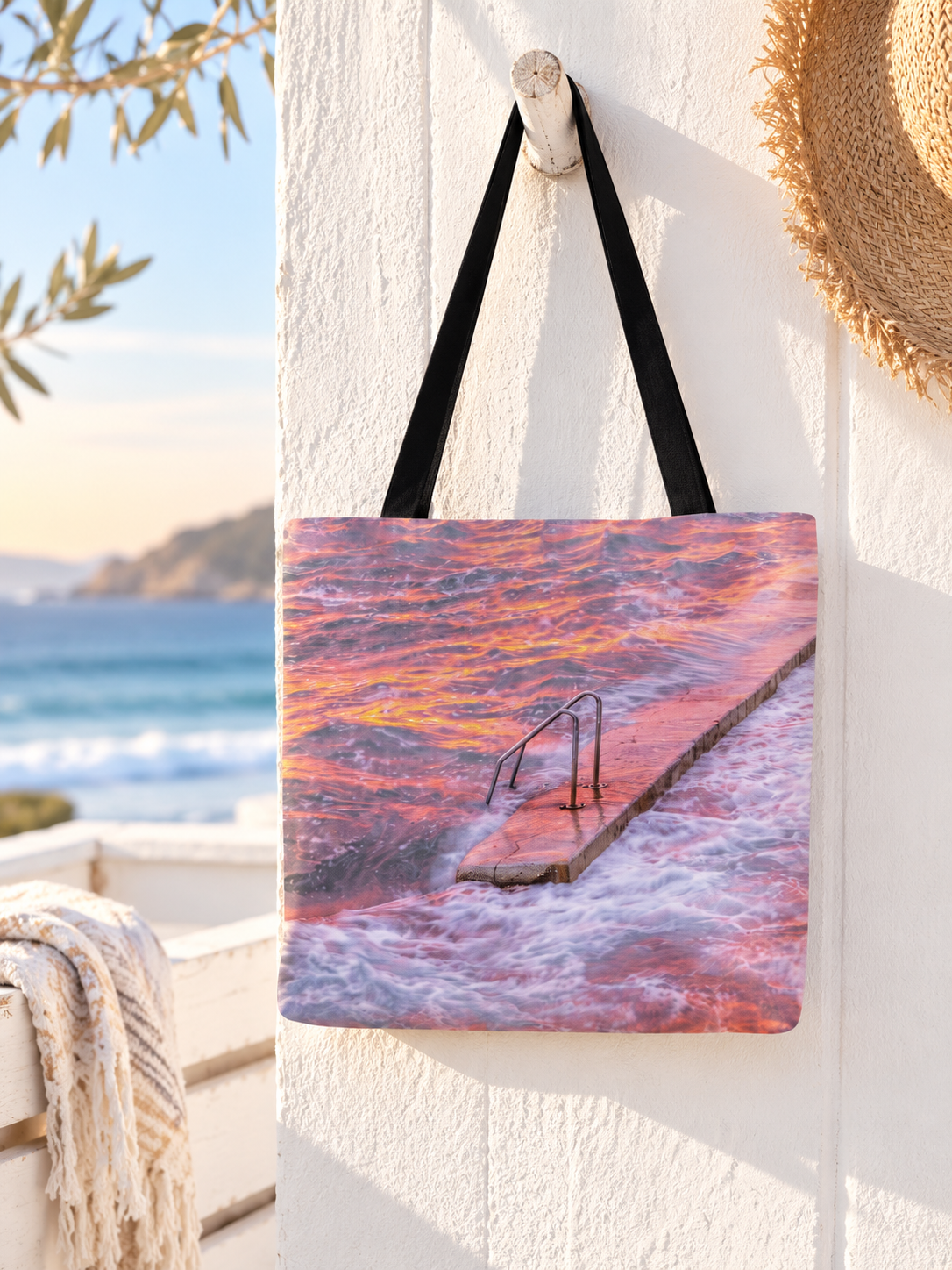 Pink Descent Beach Bag - Wollongong - Belinda Doyle - Australian Photographer & Resin Artist