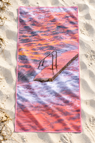 Pink Descent Microfibre Beach Towel - Belinda Doyle - Australian Photographer & Resin Artist