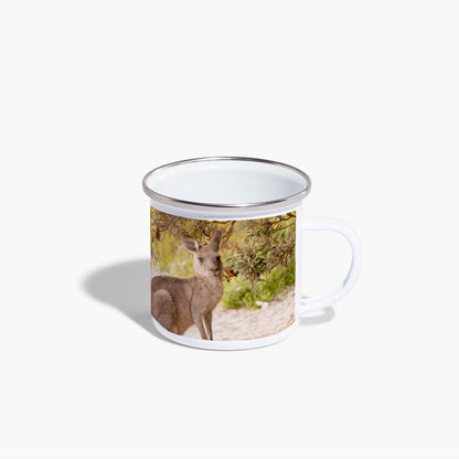 Australian Kangaroo Enamel Camping Mug