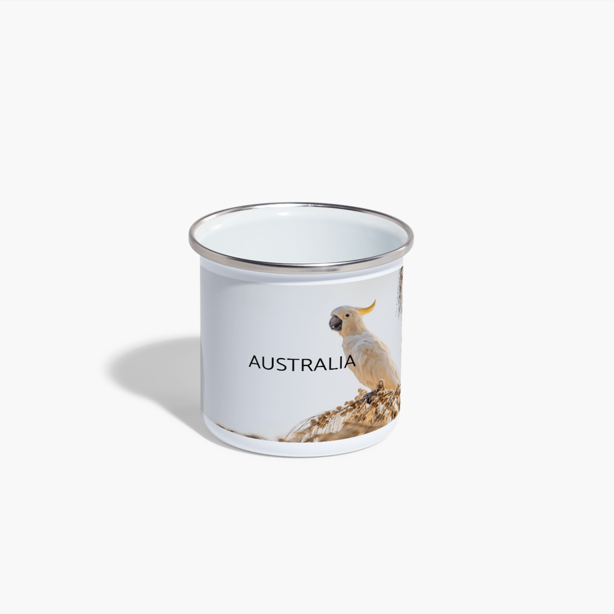 Australian Cockatoo Enamel Camping Mug - Belinda Doyle - Australian Photographer & Resin Artist
