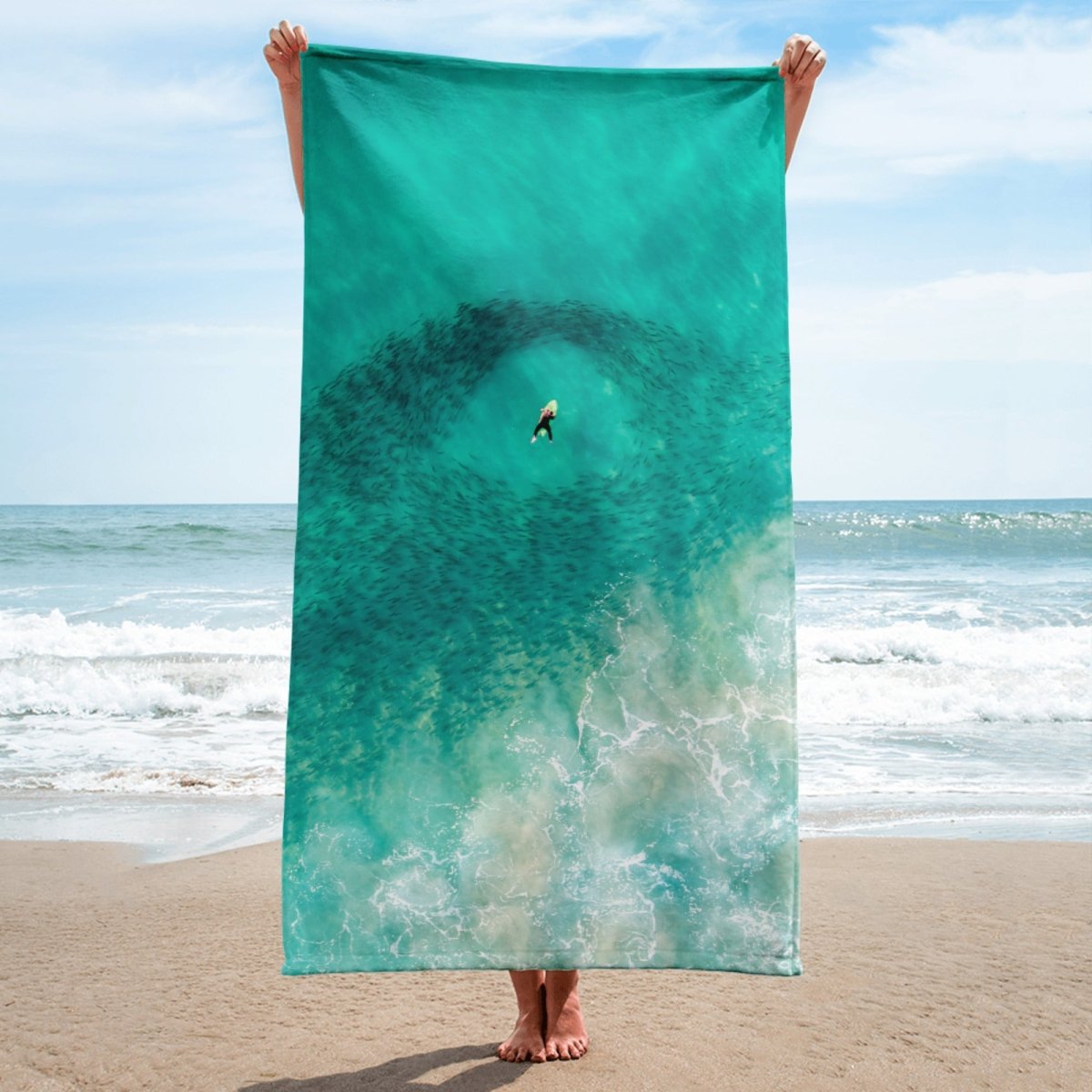 Bait Ball Ballet Microfibre Beach Towel - Belinda Doyle - Australian Photographer & Resin Artist